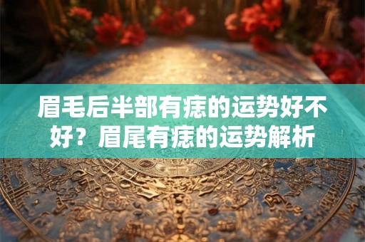 眉毛后半部有痣的运势好不好？眉尾有痣的运势解析