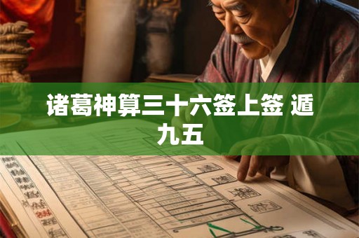 诸葛神算三十六签上签 遁九五