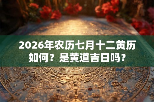 2026年农历七月十二黄历如何？是黄道吉日吗？