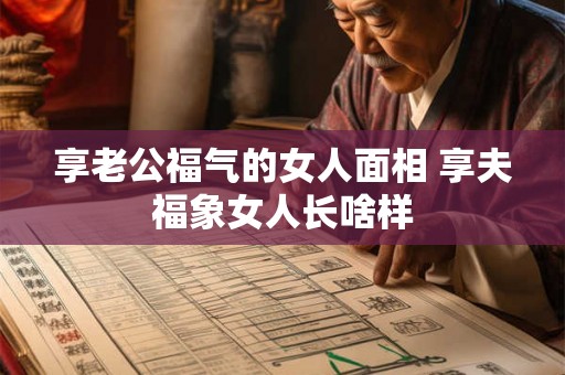 享老公福气的女人面相 享夫福象女人长啥样
