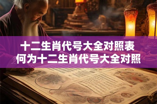 十二生肖代号大全对照表 何为十二生肖代号大全对照表