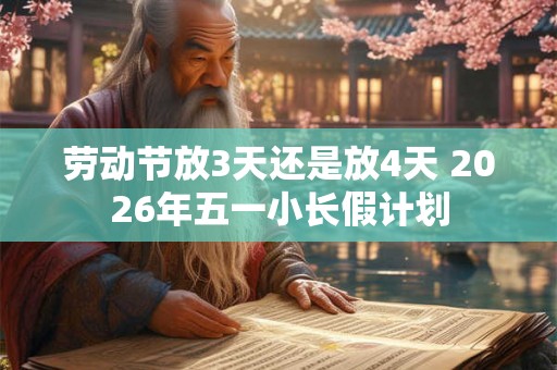 劳动节放3天还是放4天 2026年五一小长假计划 劳动节放3天还是放4天 2026年五一小长假计划