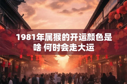 1981年属猴的开运颜色是啥 何时会走大运 1981年属猴的开运颜色是啥 何时会走大运