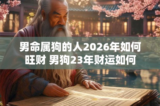 男命属狗的人2026年如何旺财 男狗23年财运如何