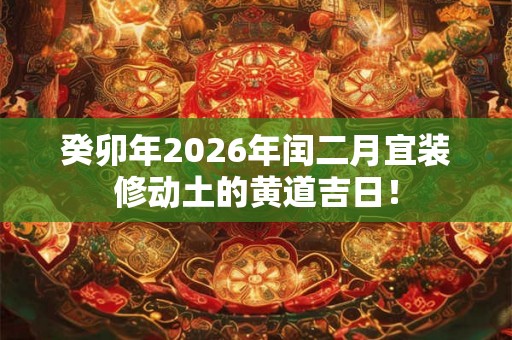 癸卯年2026年闰二月宜装修动土的黄道吉日！