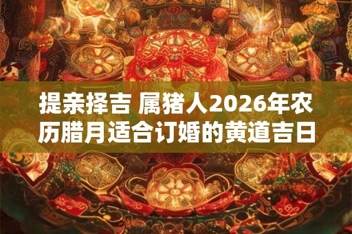 提亲择吉 属猪人2026年农历腊月适合订婚的黄道吉日有哪些 提亲择吉 属猪人2026年农历腊月适合订婚的黄道吉日有哪些