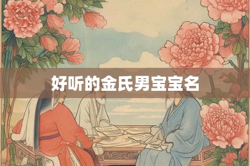 好听的金氏男宝宝名