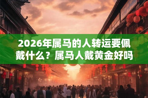 2026年属马的人转运要佩戴什么？属马人戴黄金好吗？