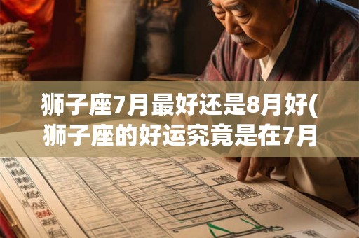 狮子座7月最好还是8月好(狮子座的好运究竟是在7月还是8月到来？)