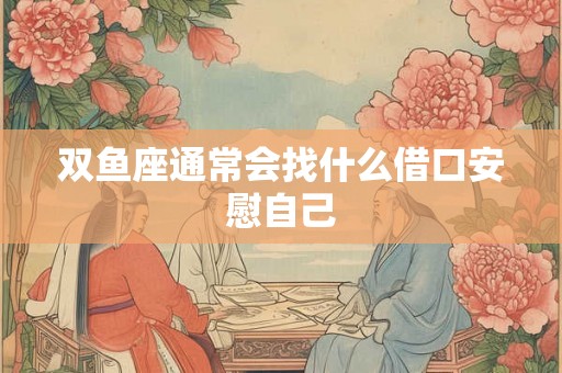 双鱼座通常会找什么借口安慰自己 双鱼座通常会找什么借口安慰自己