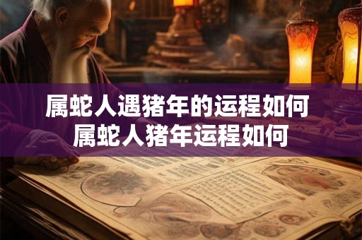 属蛇人遇猪年的运程如何 属蛇人猪年运程如何 属蛇人遇猪年的运程如何 属蛇人猪年运程如何
