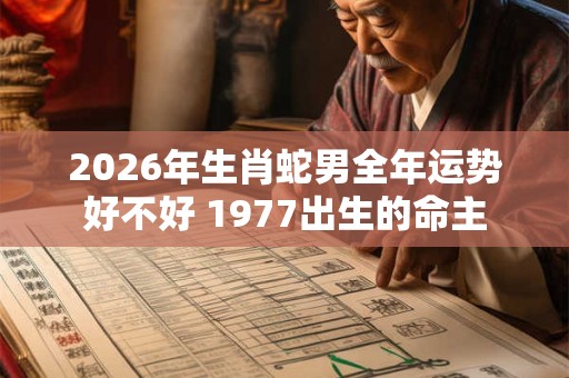 2026年生肖蛇男全年运势好不好 1977出生的命主