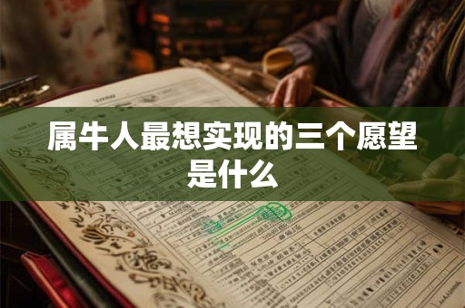 属牛人最想实现的三个愿望是什么 属牛人最想实现的三个愿望是什么