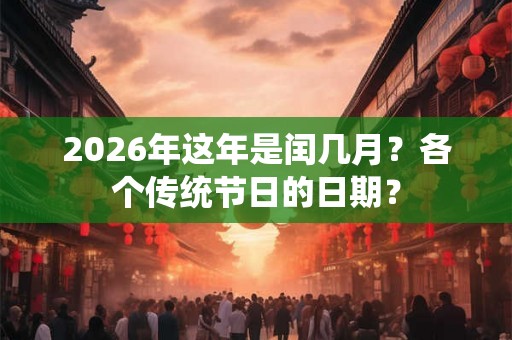 2026年这年是闰几月?各个传统节日的日期? 2026年这年是闰几月?各个传统节日的日期?