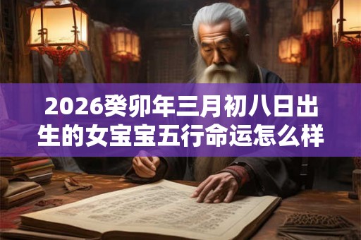 2026癸卯年三月初八日出生的女宝宝五行命运怎么样？