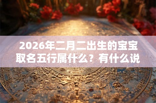 2026年二月二出生的宝宝取名五行属什么？有什么说法？