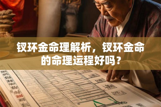 钗环金命理解析，钗环金命的命理运程好吗？