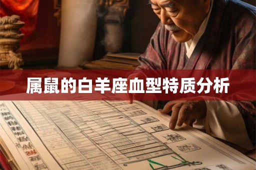 属鼠的白羊座血型特质分析