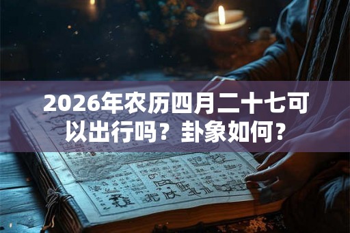 2026年农历四月二十七可以出行吗？卦象如何？