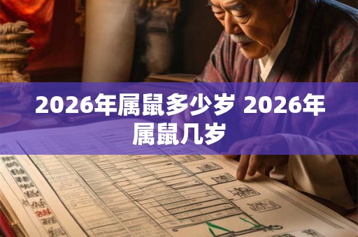 2026年属鼠多少岁 2026年属鼠几岁 2026年属鼠多少岁 2026年属鼠几岁