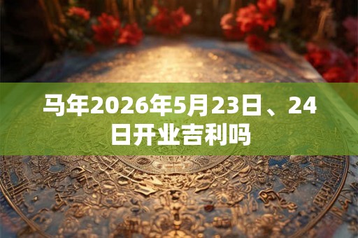 马年2026年5月23日、24日开业吉利吗