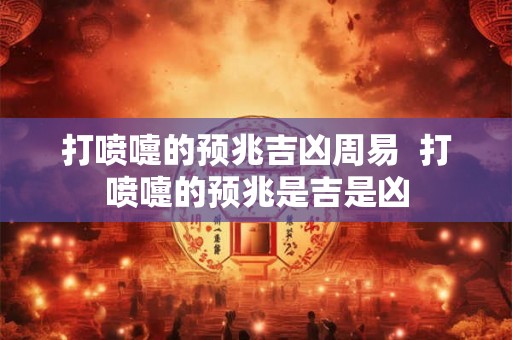 打喷嚏的预兆吉凶周易 打喷嚏的预兆是吉是凶 打喷嚏的预兆吉凶周易 打喷嚏的预兆是吉是凶
