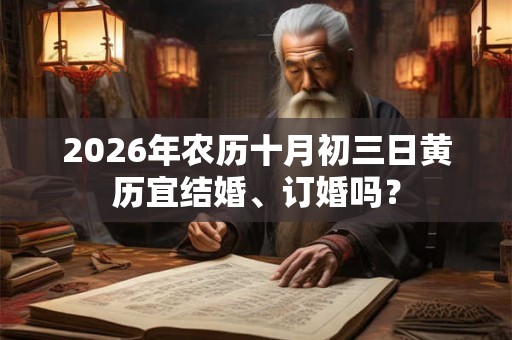 2026年农历十月初三日黄历宜结婚、订婚吗？