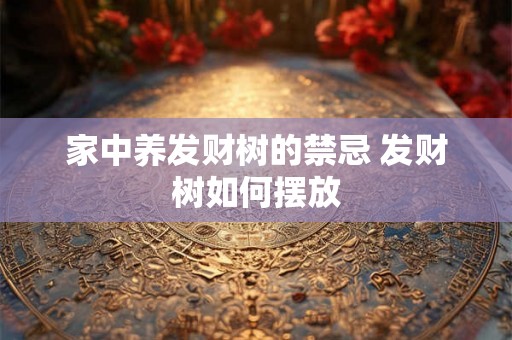 家中养发财树的禁忌 发财树如何摆放