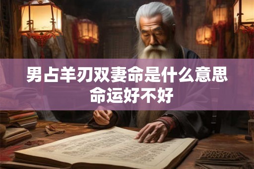 男占羊刃双妻命是什么意思 命运好不好 男占羊刃双妻命是什么意思 命运好不好