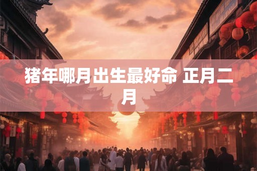 猪年哪月出生最好命 正月二月