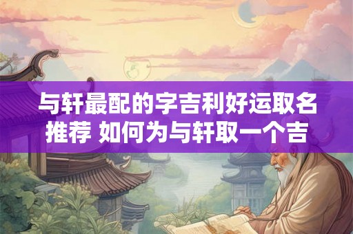 与轩最配的字吉利好运取名推荐 如何为与轩取一个吉利好运的名字推荐