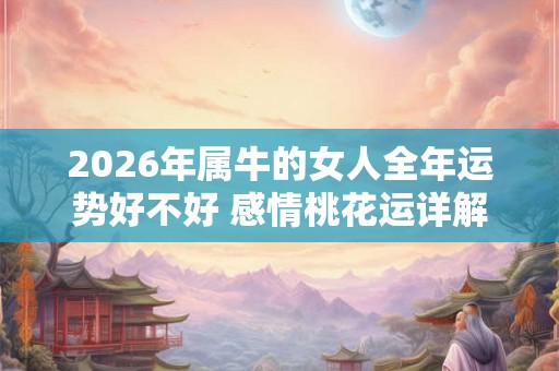 2026年属牛的女人全年运势好不好 感情桃花运详解