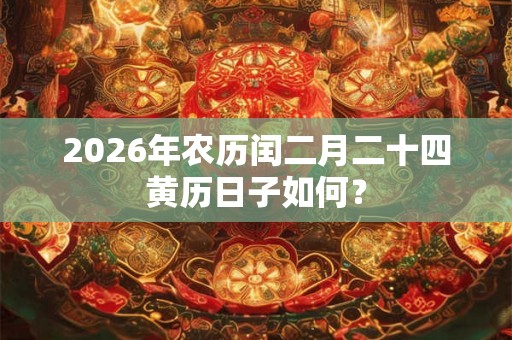 2026年农历闰二月二十四黄历日子如何？