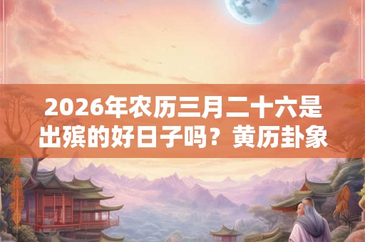 2026年农历三月二十六是出殡的好日子吗？黄历卦象如何？