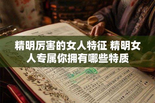 精明厉害的女人特征 精明女人专属你拥有哪些特质