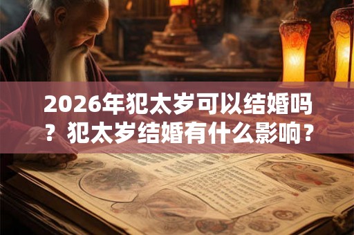 2026年犯太岁可以结婚吗?犯太岁结婚有什么影响? 2026年犯太岁可以结婚吗?犯太岁结婚有什么影响?