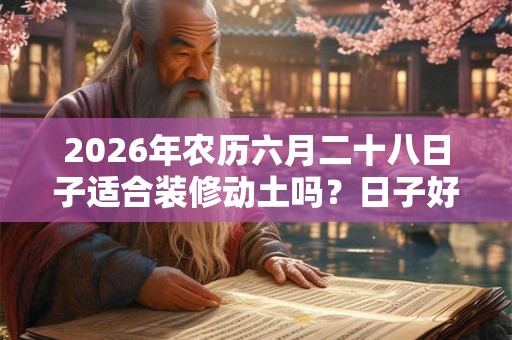 2026年农历六月二十八日子适合装修动土吗？日子好不好？