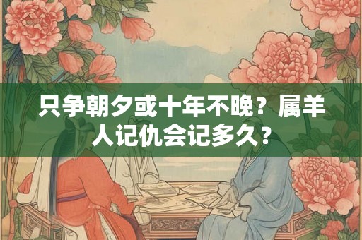 只争朝夕或十年不晚？属羊人记仇会记多久？