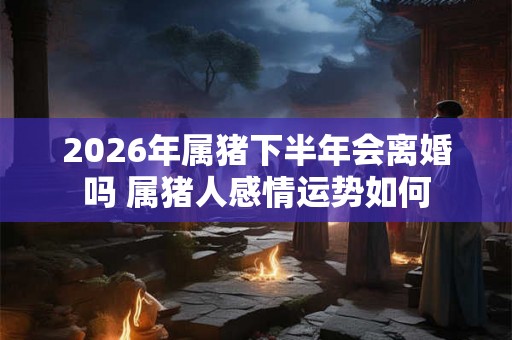 2026年属猪下半年会离婚吗 属猪人感情运势如何