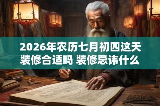 2026年农历七月初四这天装修合适吗 装修忌讳什么