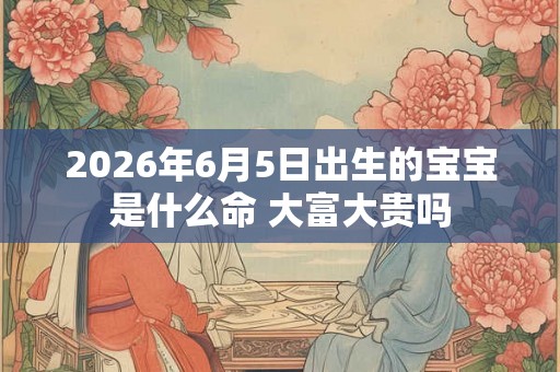 2026年6月5日出生的宝宝是什么命 大富大贵吗 2026年6月5日出生的宝宝是什么命 大富大贵吗
