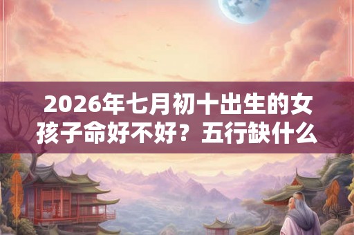 2026年七月初十出生的女孩子命好不好？五行缺什么