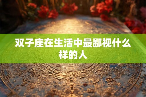 双子座在生活中最鄙视什么样的人