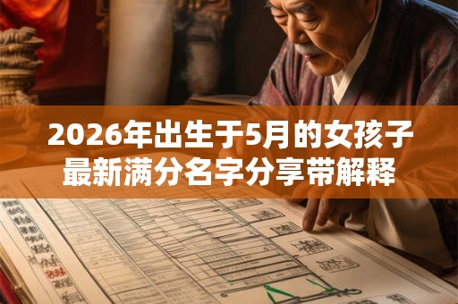 2026年出生于5月的女孩子最新满分名字分享带解释 2026年出生于5月的女孩子最新满分名字分享带解释