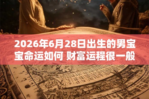 2026年6月28日出生的男宝宝命运如何 财富运程很一般