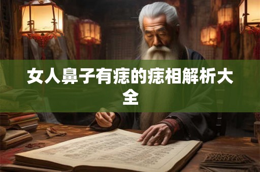 女人鼻子有痣的痣相解析大全