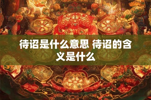 待诏是什么意思 待诏的含义是什么 待诏是什么意思 待诏的含义是什么
