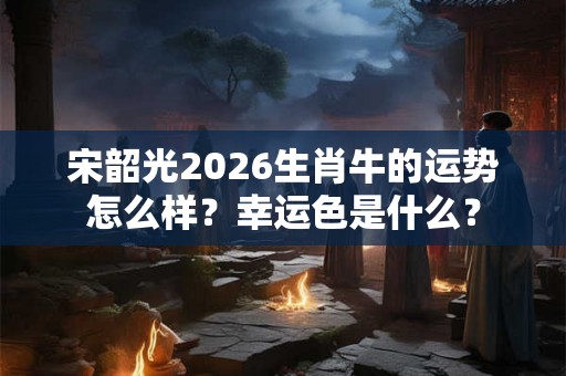 宋韶光2026生肖牛的运势怎么样？幸运色是什么？