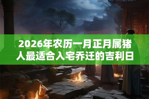 2026年农历一月正月属猪人最适合入宅乔迁的吉利日子 2026年农历一月正月属猪人最适合入宅乔迁的吉利日子