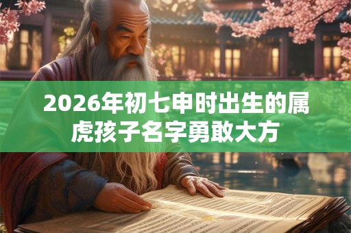 2026年初七申时出生的属虎孩子名字勇敢大方